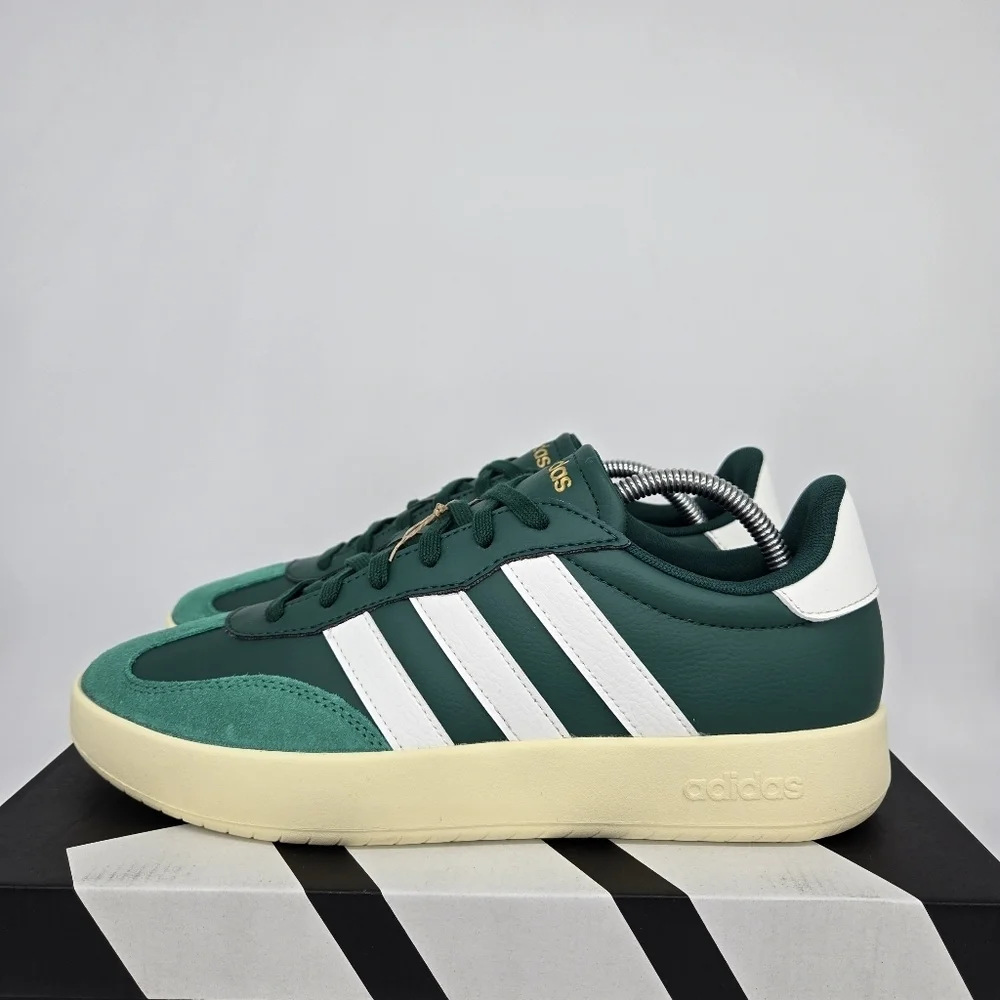 New adidas Barreda Lifestyle Collegiate Green Core White Men's Shoes Size 10.5